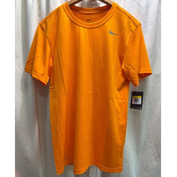 NEW Nike Swoosh Dri-Fit Orange Men's Training Size Small Short Sleeve T-Shirt - Picture 1 of 9